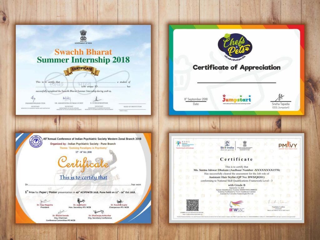 Certificate Printing Hoddesdon