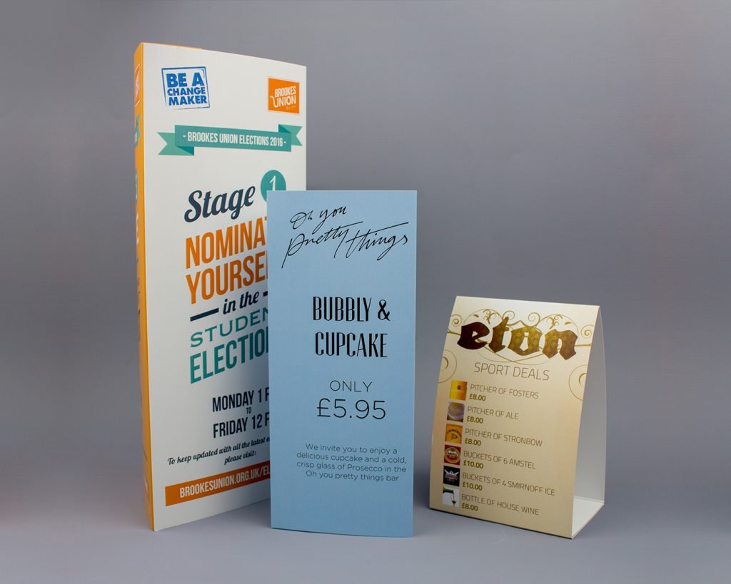 Table Tents Printing Hoddesdon